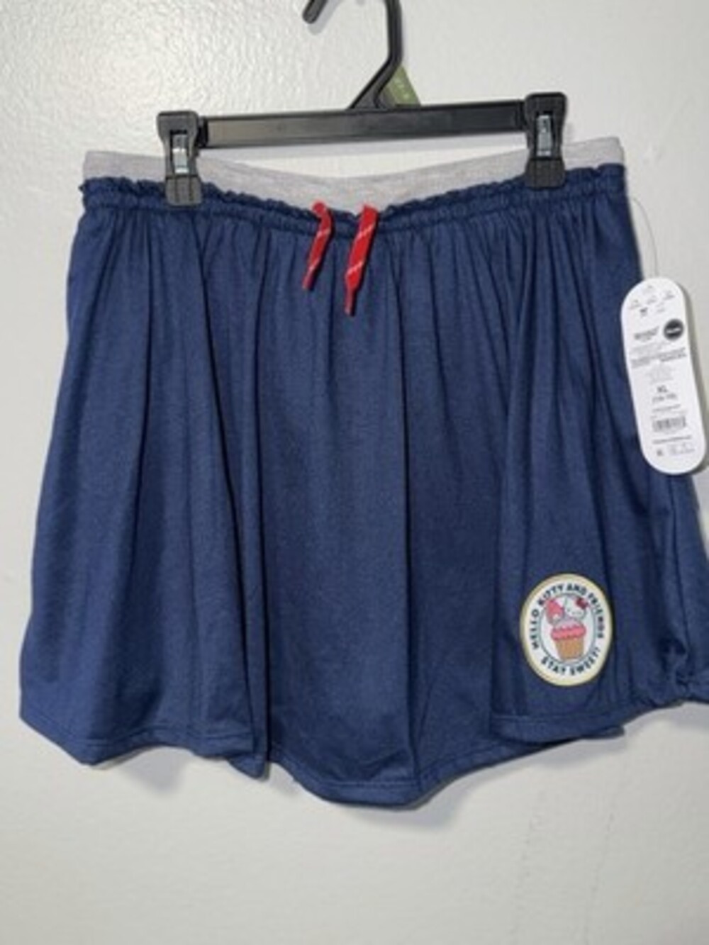 Hello Kitty and Friends Stay Sweet XL Blue Lounge Shorts Drawstring